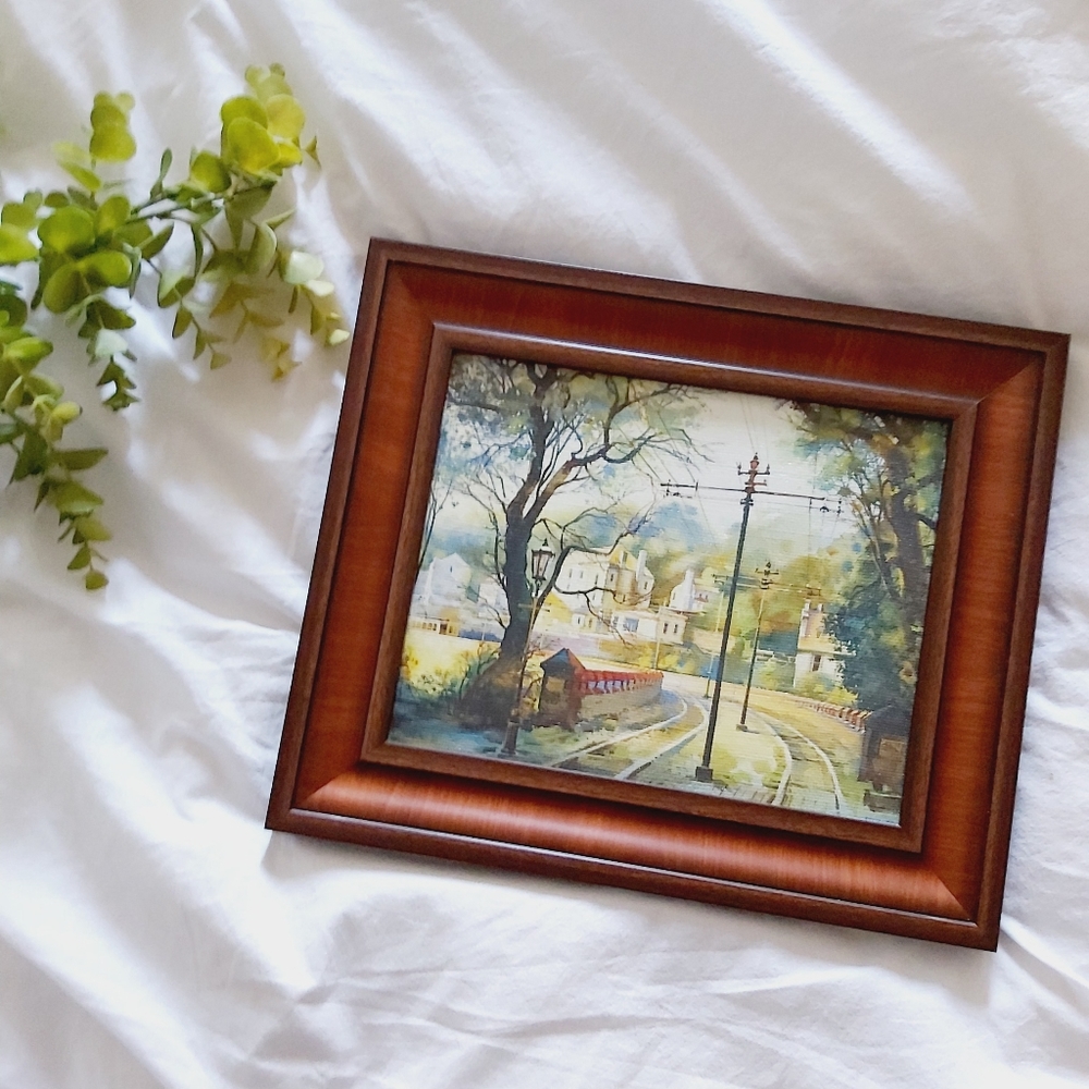 🖤3/$20 Vintage Picture with Wood Frame